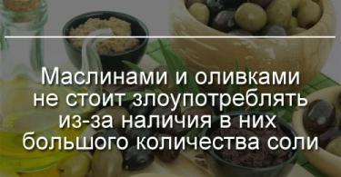 Mustade oliivide kalorisisaldus