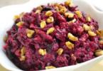 Beetroot salad with prunes: step-by-step recipe with photos