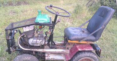 Výroba mini traktora vlastnými rukami Domáce mini traktory pokračovali