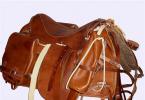 Saddle for a horse.  Types and structure of saddles.  Side saddle riding Video - How English horse saddles are made