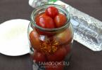 Step-by-step photo recipe for canning tomatoes and marigolds at home for the winter